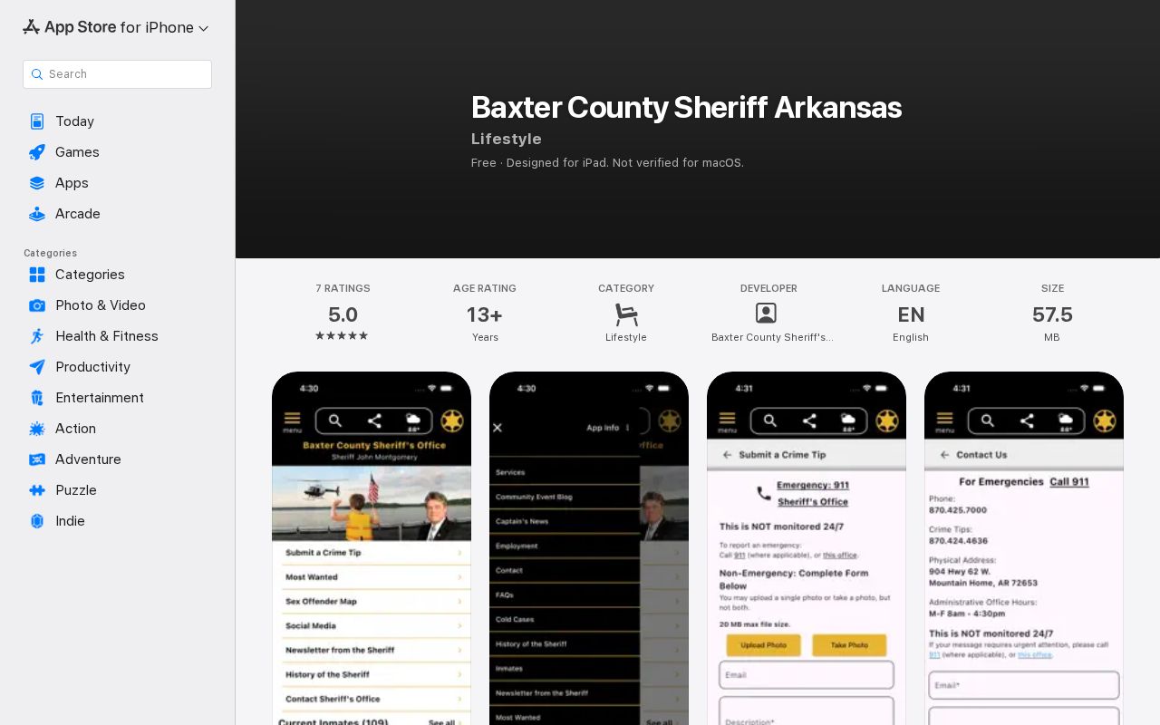 Official Baxter County Sheriff booking and inmate app